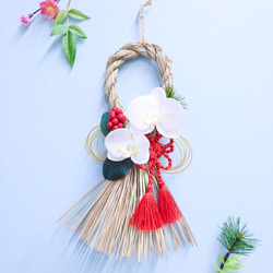 超早割まつり2024】お正月飾り ホワイトタッセル White＆green しめ縄