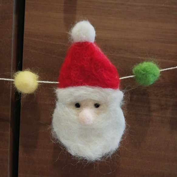 【新作】クリスマス　飾り付け　バースデーガーランド　Christmas　ガーランド　羊毛フェルト　クリスマス飾り 5枚目の画像