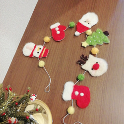 【新作】クリスマス　飾り付け　バースデーガーランド　Christmas　ガーランド　羊毛フェルト　クリスマス飾り 3枚目の画像