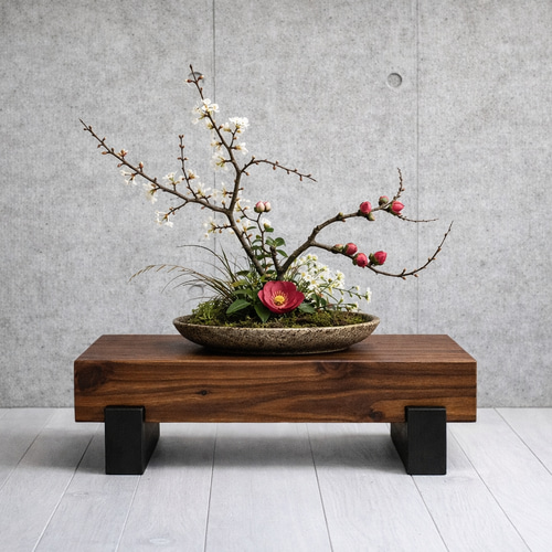無垢材の木製飾り台・花台｜幅50cm｜置き台・踏み台オーダー対応