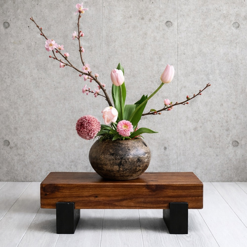 無垢材の木製飾り台・花台｜幅50cm｜置き台・踏み台オーダー対応