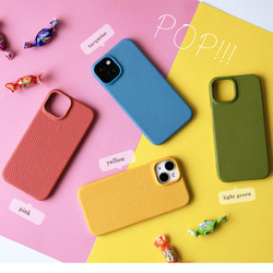 スマホケース  本革 全12色 国産シュリンクレザー ほぼ全機種対応 背面ケース 革貼り リアケース 7枚目の画像