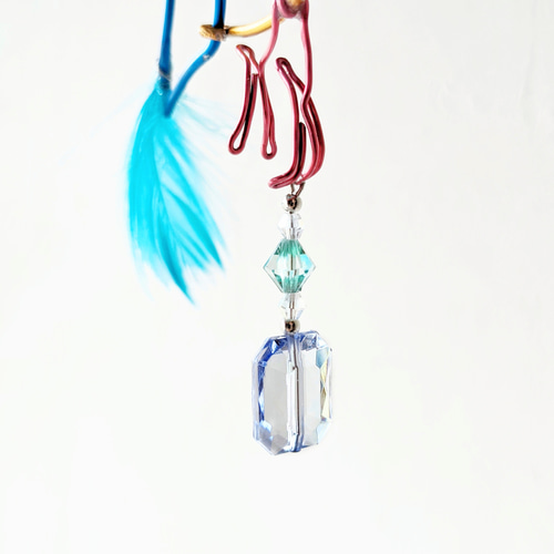 カワセミ サンキャッチャー 青い鳥 翡翠 ワイヤー 鳥モビール