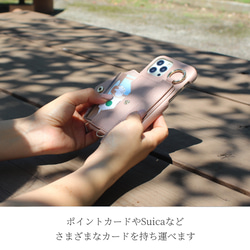 iphoneケース カード収納付き レザー 14 SE 13 12 11 リング 動画スタンド くすみカラー 大人可愛い 7枚目の画像