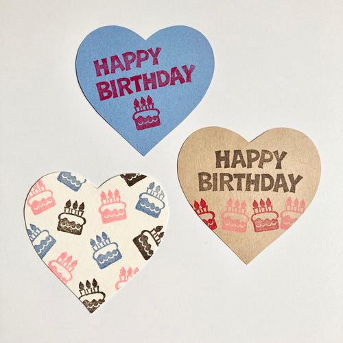 誕生日・記念日・ケーキ＊小さな消しゴムはんこ＊習い事・部活