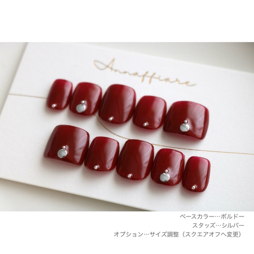 色が選べる♡シンプルなスタッズネイルチップ /Annaffiar マムシ爪