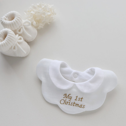 11月末まで受注 クリスマス スタイ 小さめ[My 1st Xmas] スタイ