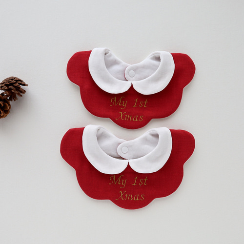 11月末まで受注 クリスマス スタイ 小さめ[My 1st Xmas] スタイ