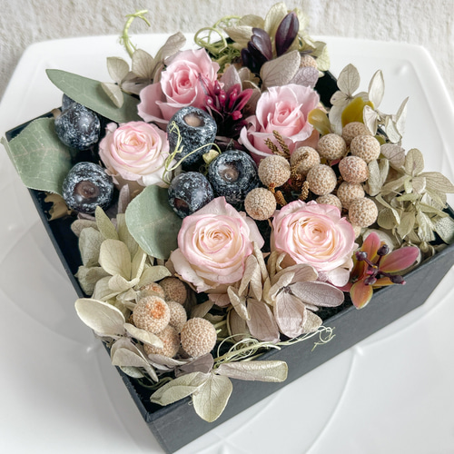 シャビーピンクのロマンティックアレンジ＊°.プリザーブドフラワー