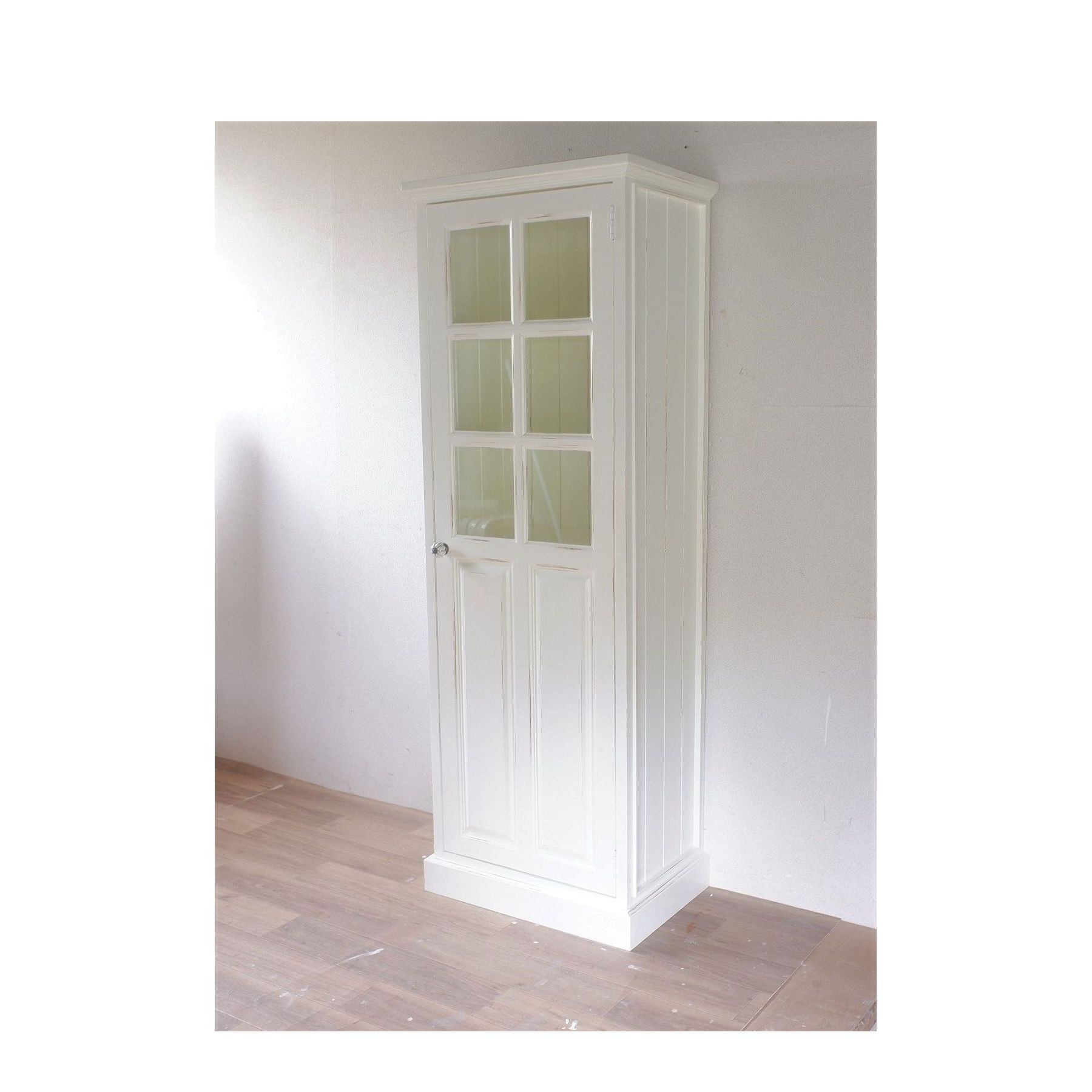 シングルドアキャビネット4　シャビー仕上げ