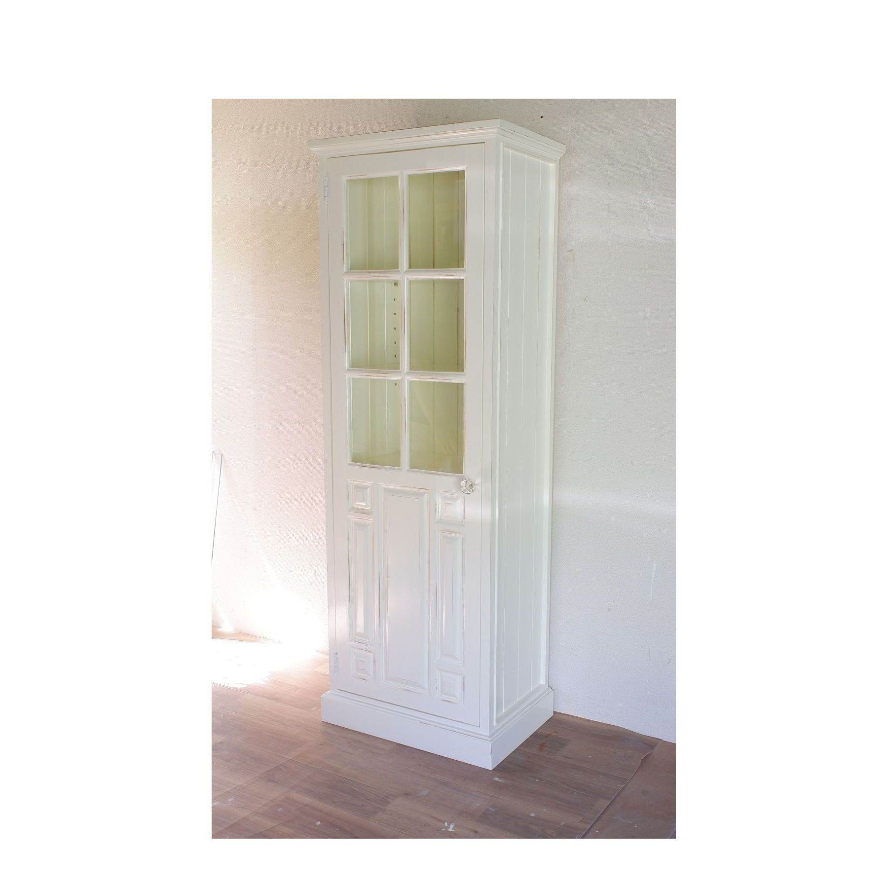 シングルドアキャビネット6　シャビー仕上げ