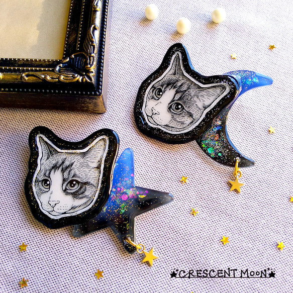 うちの子「ペア」❤ブローチお作りします。【定形外郵便で送料