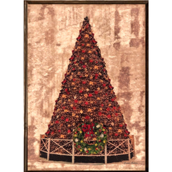 【送料無料】Christmas tree☆No.358 フレーム付  A4サイズ 2枚目の画像