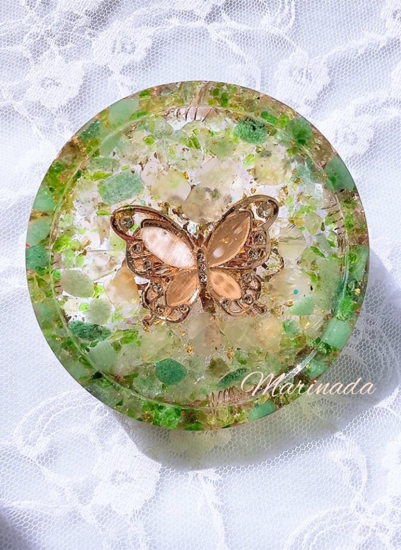 ✨幸福感を高める✨ わかり易く オルゴナイト 浄化 プレート コースター 