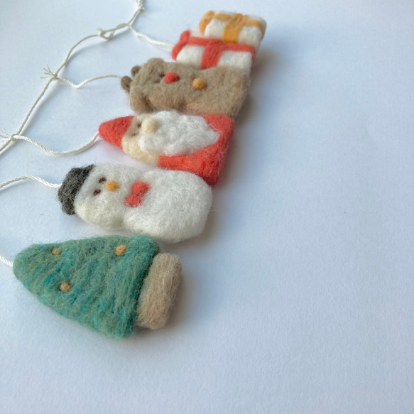 さんかくサンタさんのクリスマスガーランド 7枚目の画像