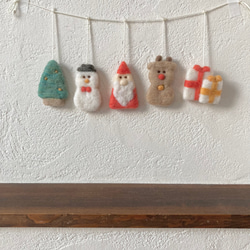さんかくサンタさんのクリスマスガーランド 2枚目の画像