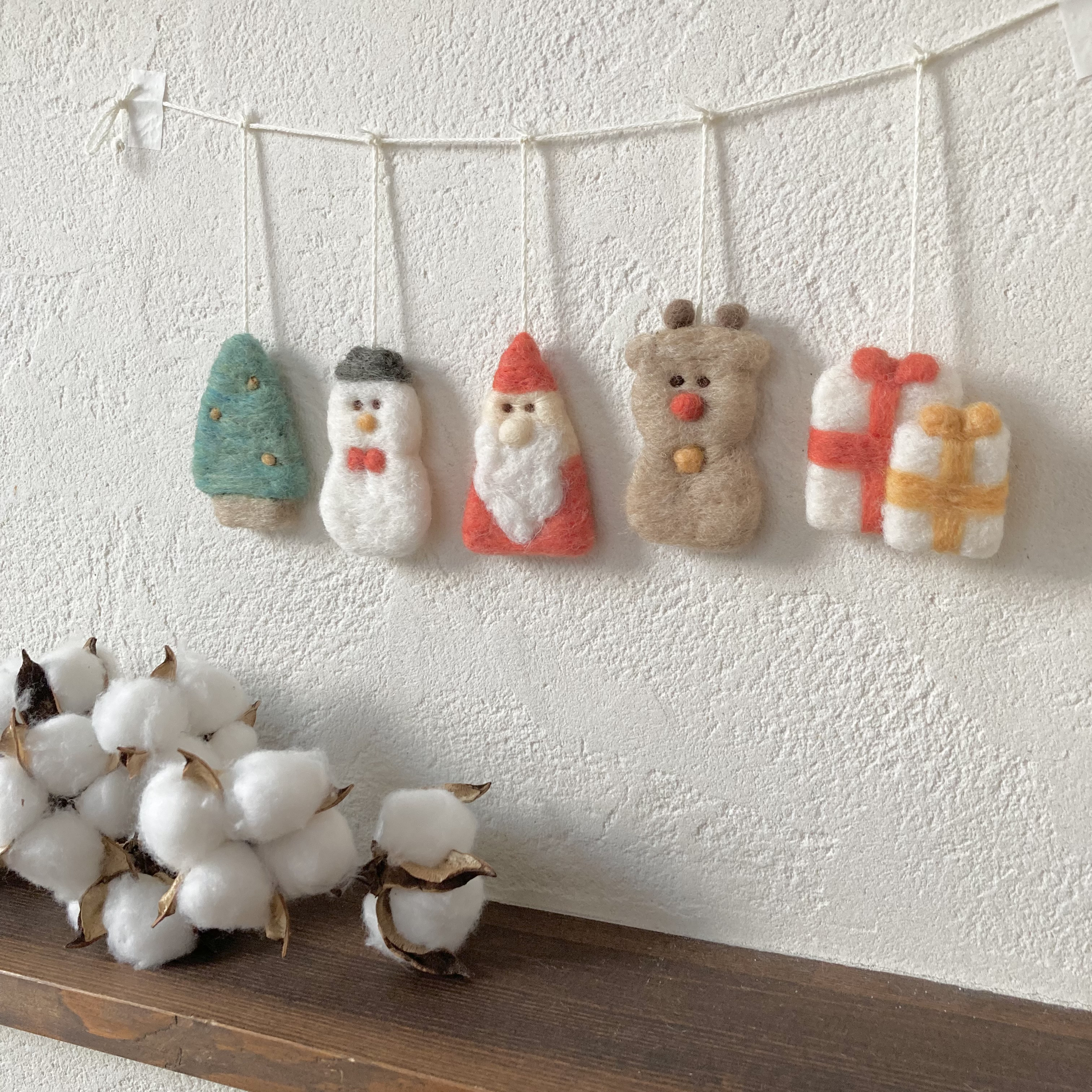 さんかくサンタさんのクリスマスガーランド ガーランド chiii-mimi