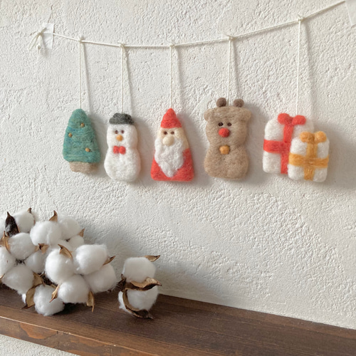 さんかくサンタさんのクリスマスガーランド ガーランド chiii-mimi