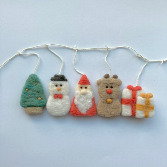 さんかくサンタさんのクリスマスガーランド 5枚目の画像