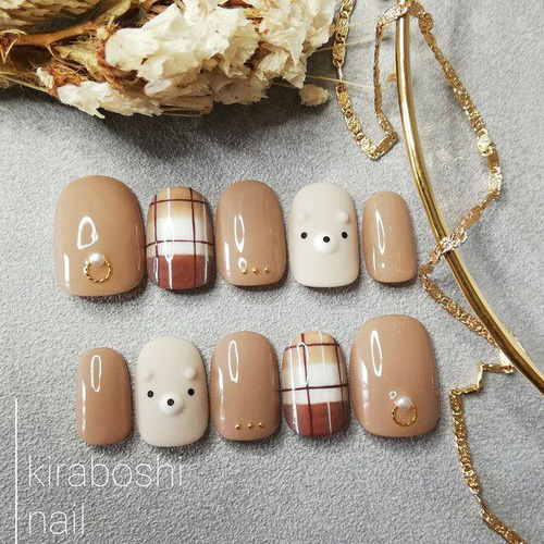 milk.ページ 2点 ネイルチップ 2カラーのシンプルネイル ネイルチップ（つけ爪） yuki-nail