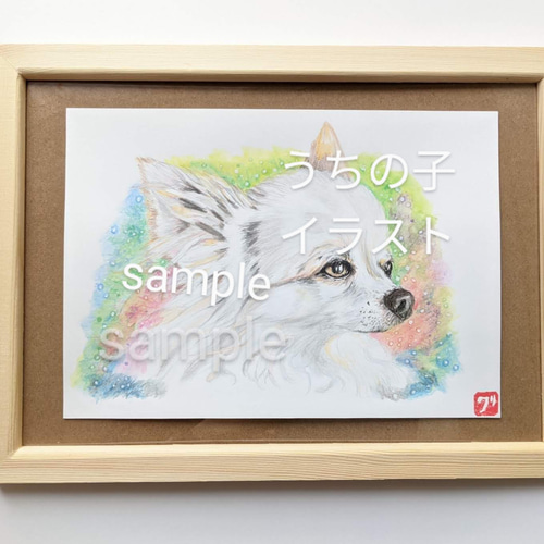 チワワイラスト ペット似顔絵 犬似顔絵 愛犬イラスト(愛犬