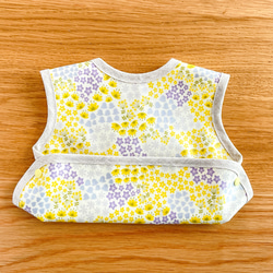 ハンドメイド 三角スタイ(黄色花柄) 黄（イエロー） スタイ・よだれかけ（新生児・赤ちゃん・子ども） の