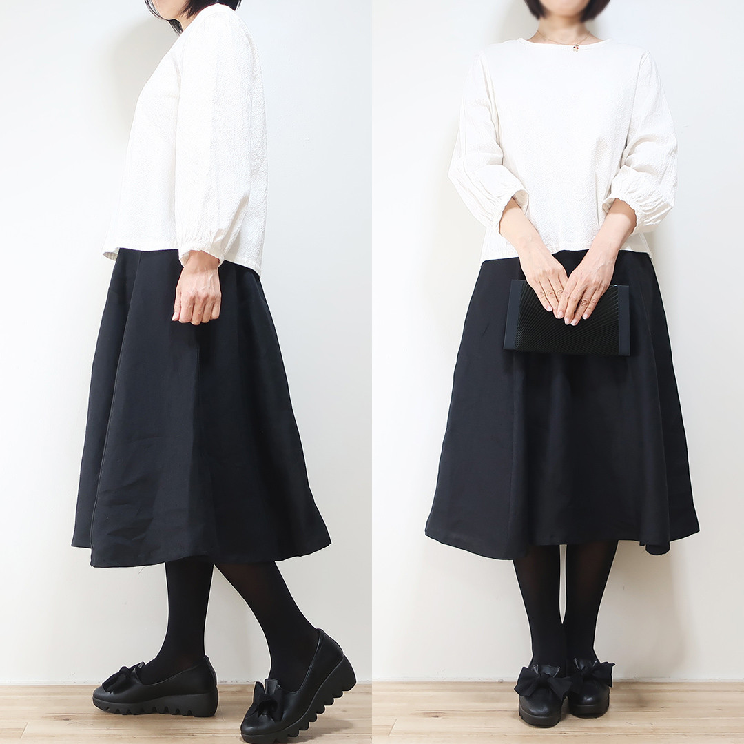 丈夫な綿麻・透け感なし❣バルーン袖ブラウス（Lサイズ／全9色）