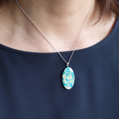 尾張七宝 極上ペンダント 青い薔薇 ネックレス・ペンダント 三代目加藤