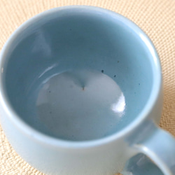 こっくり水色釉薬のマグカップ ＊ １ 5枚目の画像