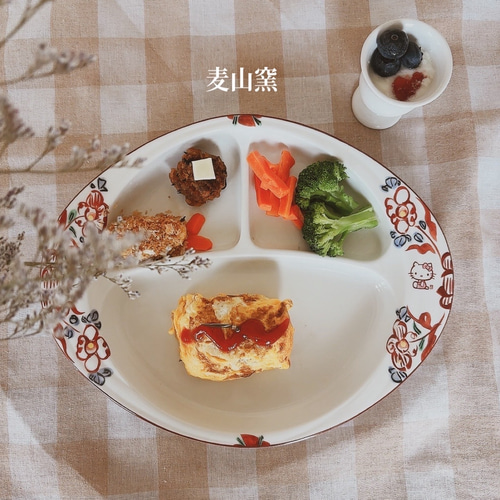 サンリオ 【ハローキティ】×麦山窯 ランチプレート - Hello Kitty 紅