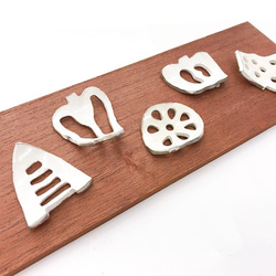 【清水焼】リバーシブル野菜箸置き（レンコン） 5枚目の画像