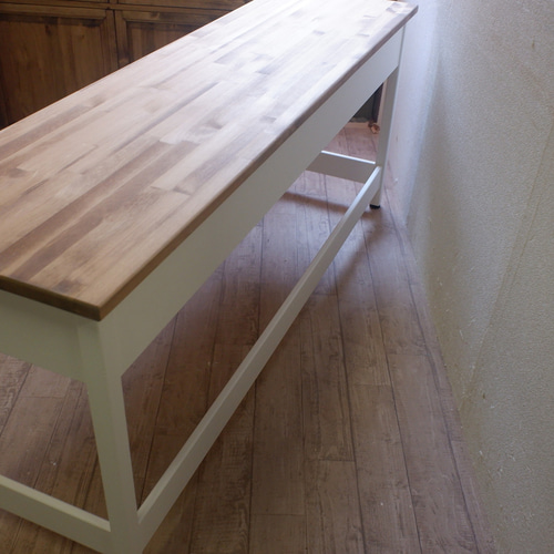 ワイドデスク ミシン台 学習デスク 作業台 ミルキーホワイト