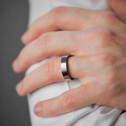 ミニマリスト マット プラチナ PT950 リング 5mm | ハンドメイド 結婚
