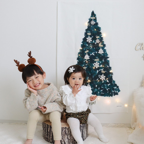 &lt;特集&gt;聖誕蕾絲裝飾品白色❄︎雪花樹掛毯裝飾禮物 第10張的照片