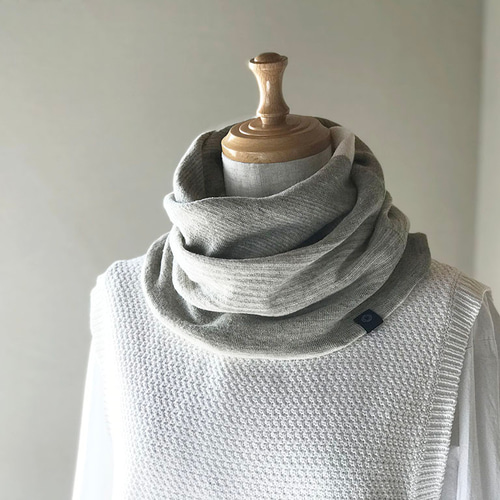 evam eva カシミヤ 100% スヌード evam eva ウールリブスヌード