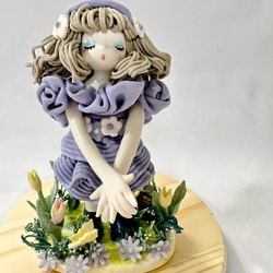 【陶器人形】teteシリーズ✨お花畑の少女 6枚目の画像