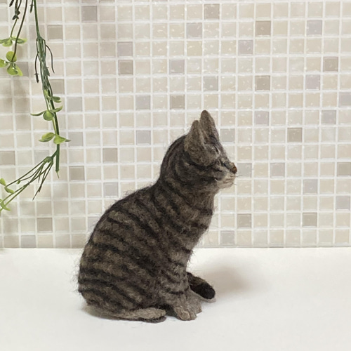 キジトラ♡羊毛フエルト♡リアルサイズ キジトラ♡羊毛フエルト♡リアルサイズ meiya 羊毛フェルト キジトラの