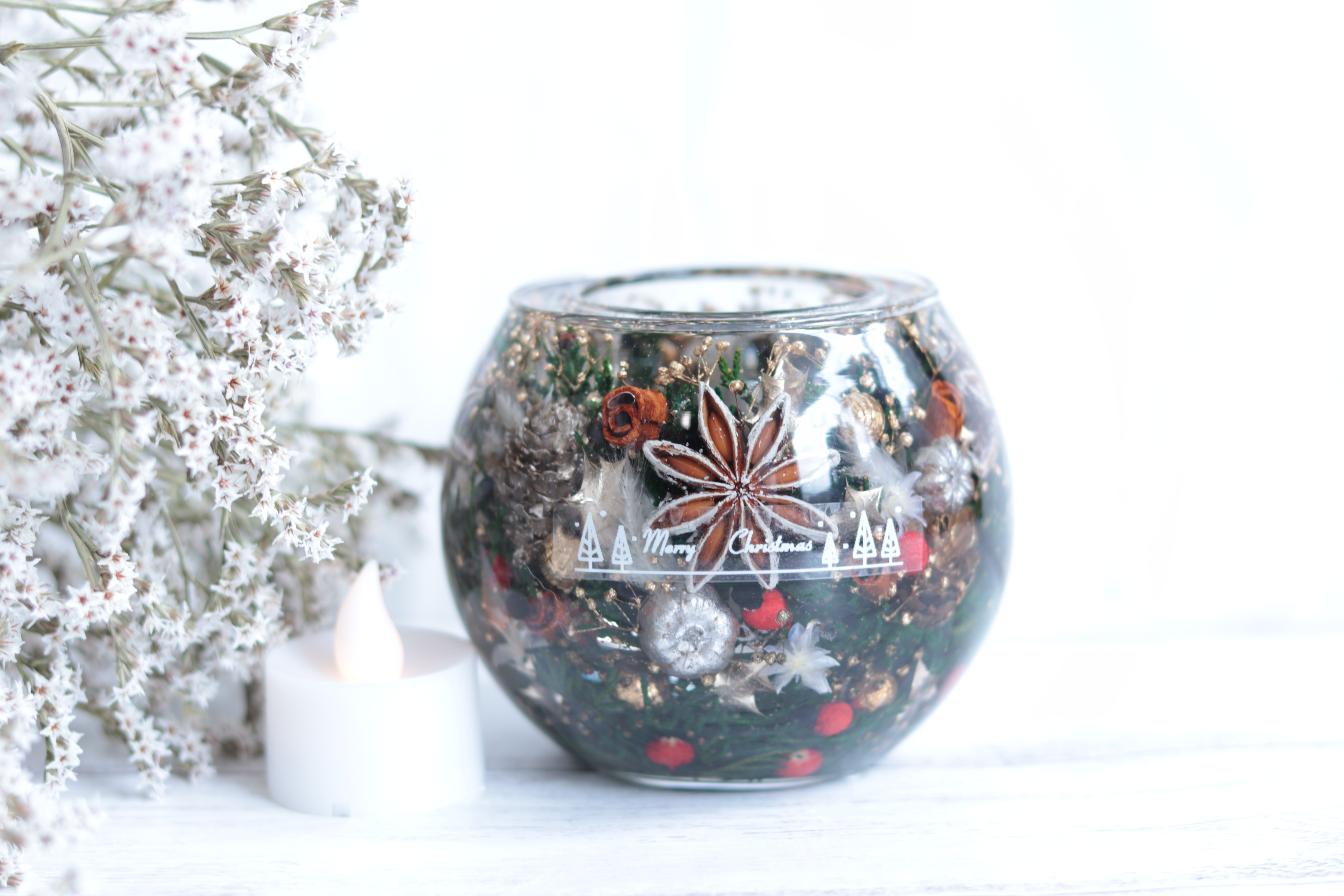 【おまけキャンドル付もＯＫ】キャンドルホルダー～グリーンツリー～＊クリスマス・母の日・父の日・誕生日・お祝い