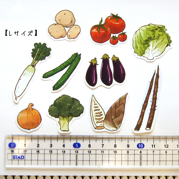 【Lサイズ追加】お野菜フレークシール② 8枚目の画像