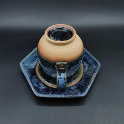 【陶器】◆TVチャンピオン陶芸王が作る器・究極のコーヒーカップ  完了型  『四器織折    冬』 3枚目の画像