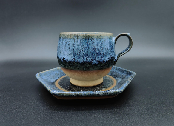 【陶器】◆TVチャンピオン陶芸王が作る器・究極のコーヒーカップ  完了型  『四器織折    冬』 2枚目の画像