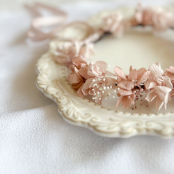 【送料無料】ベビー　キッズ　花冠　~teracotta pink~  花かんむり　結婚式　子供用　 8枚目の画像