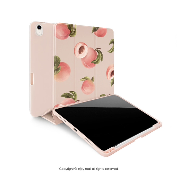 iPad case 12.9/Air4/iPad 9/mini 6 戀戀水蜜桃 皮革平板保護套 第2張的照片