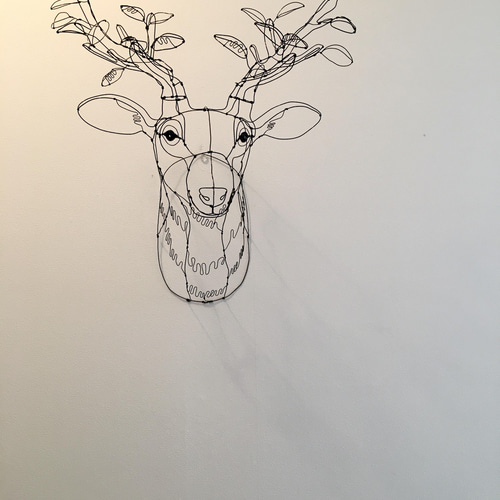 ワイヤーアート ワイヤークラフト 鹿 tree【受注制作】 立体