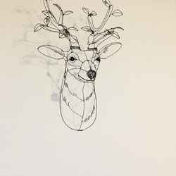 ワイヤーアート  ワイヤークラフト  鹿　tree【受注制作】 6枚目の画像