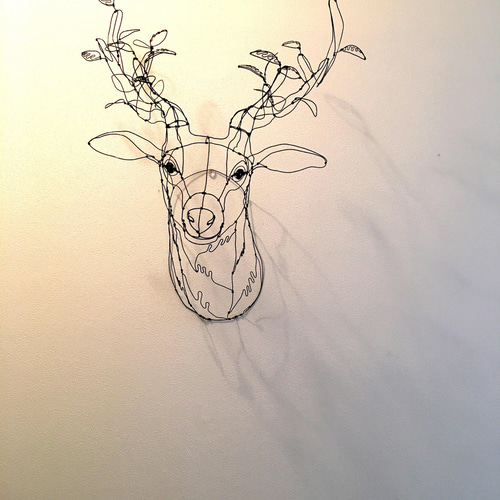 ワイヤーアート ワイヤークラフト 鹿 tree【受注制作】 立体 ワイヤーアート ワイヤークラフト 鹿 tree【受注制作】 立体