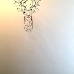 ワイヤーアート  ワイヤークラフト  鹿　tree【受注制作】 4枚目の画像