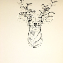 ワイヤーアート  ワイヤークラフト  鹿　tree【受注制作】 7枚目の画像