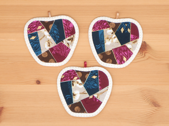 りんごのコースター（3枚組） ～マジックアワー～ 2枚目の画像