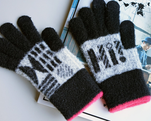 スマホ対応手袋 高感度 ふわふわ あったか fluffy gloves 